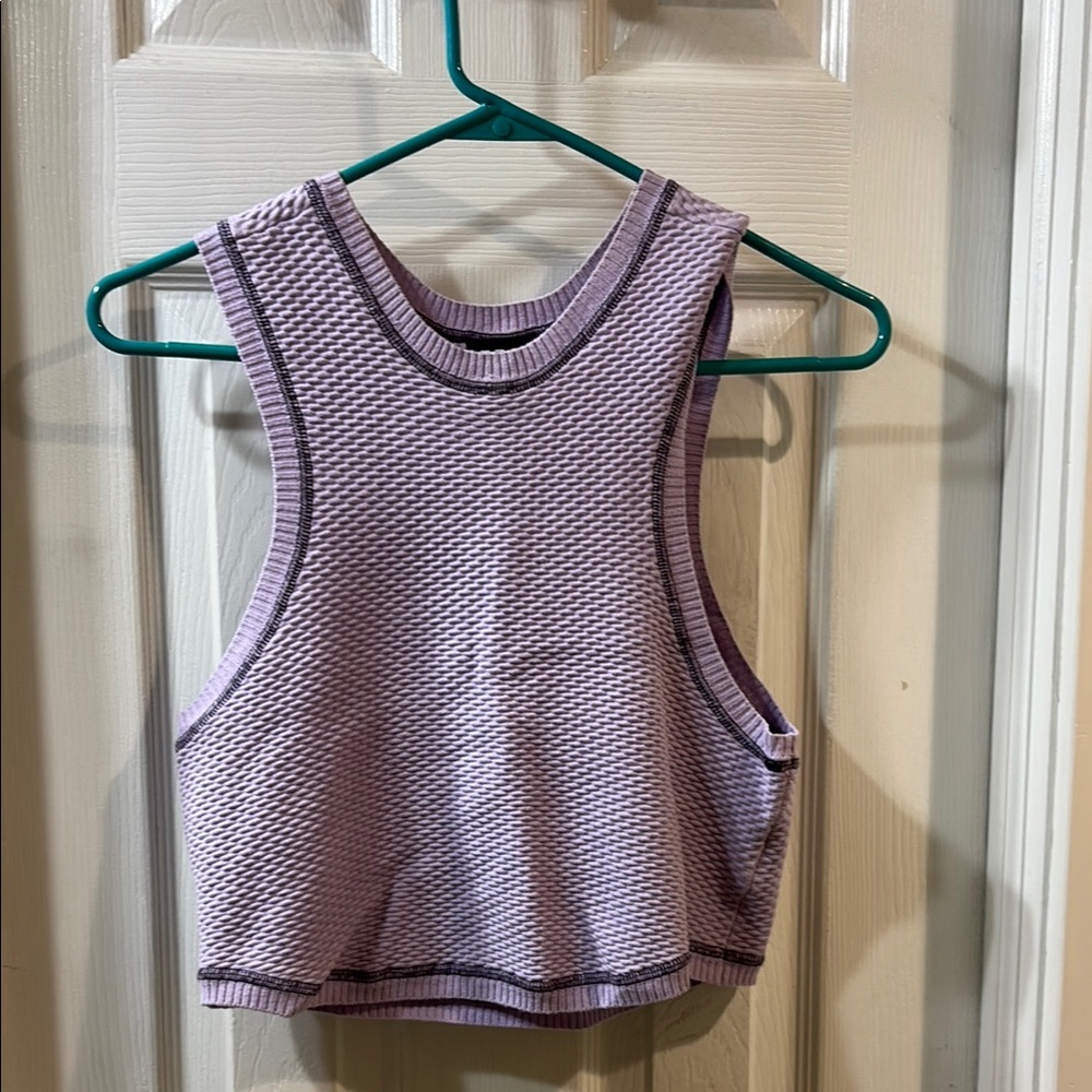 BDG Lavender Textured Crop Top